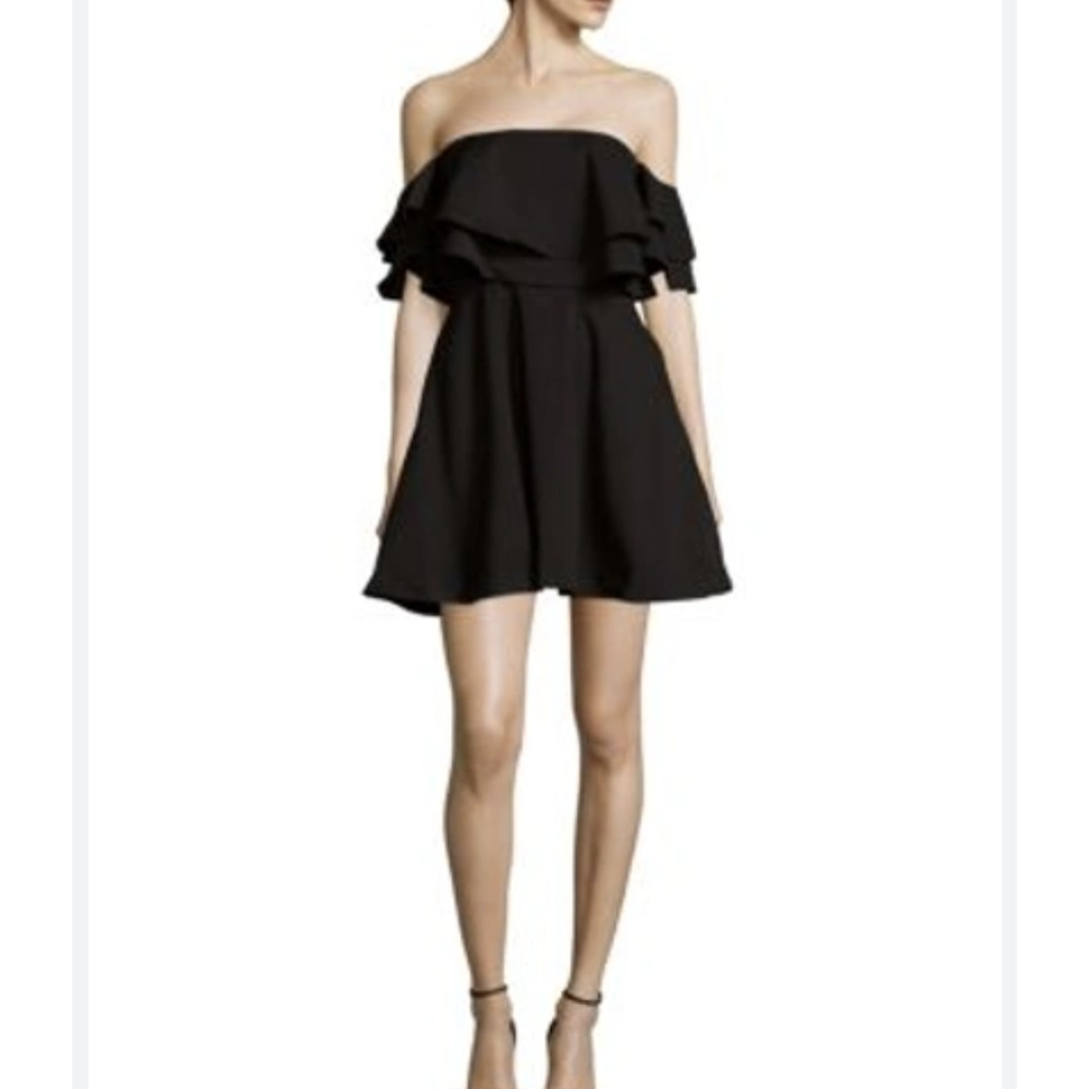 Keepsake The Label Two Fold Mini Dress Black Size Medium